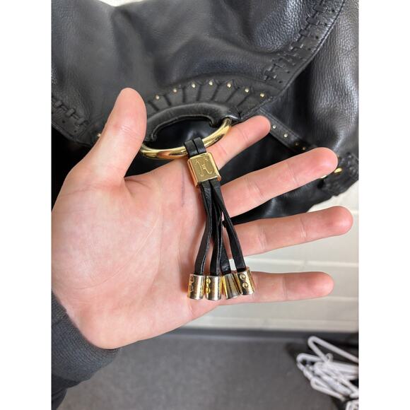 VINTAGE Cole Haan Collection F06 Shoulder Bag Black Leather Crossbody Adjustable - Picture 4 of 10